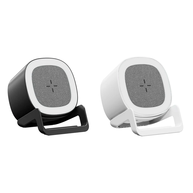 

Подставка для беспроводного зарядного устройства 4 в 1, 15 Вт, с Bluetooth-динамиком и сенсорным управлением, RGB-лампа с держателем для телефона, подарки для девочек и мальчиков