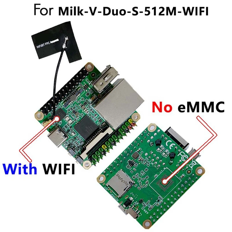 Milk-V Duo S 512M-Плата для разработки Wi-FI + 2-мегапиксельная камера RISC-V Linux Wifi6/BT5 с портом