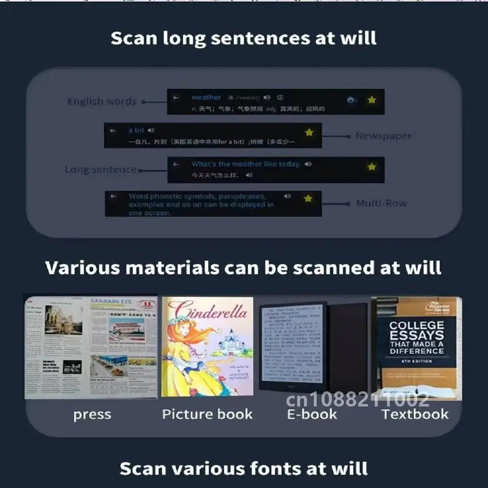 Переводчик 112 языков ручка для чтения дислексии аутизма умный голос портативный