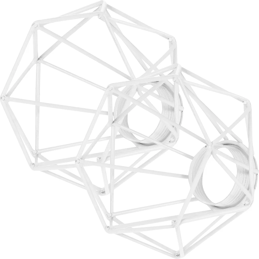 

2 Pcs Metal Retro Chandelier Decor Exquisite Lamp Cover Lampshade Iron Reusable Shades Restaurant Accessory