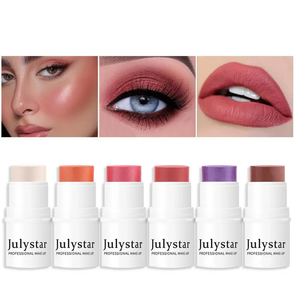 

4.2g Blusher Portable User-friendly Brighten Skin Color Multifunctional Blush Pen Stick Makeup Eye Shadow for Eyes
