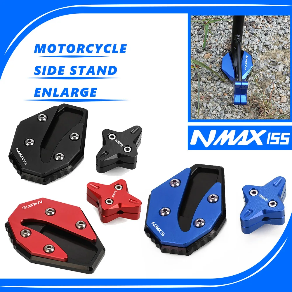 

Motorcycle For YAMAHA N-MAX NMAX155 NMAX 155 2020 2021 2022 2023 CNC Side Stand Extension Pad Kickstand Enlarge Plate Support