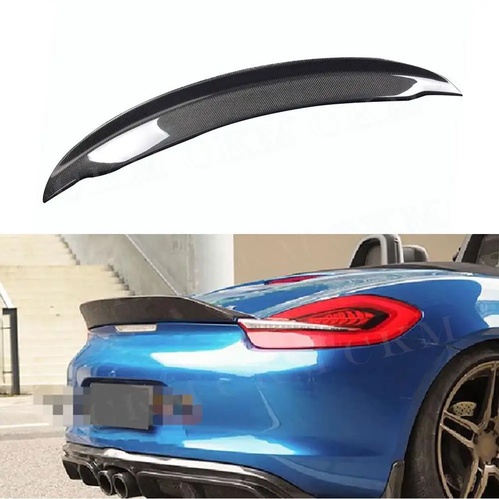 

Carbon Fiber Rear Spoiler for Porsche 981 Cayman Boxster 2013-2015 Duckbill Rear Trunk Wing Spoiler