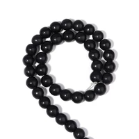 dia 8mm 10mm natural black turquoise beaded necklace bracelet beads round seed beads for jewelri finding make jwelry materials