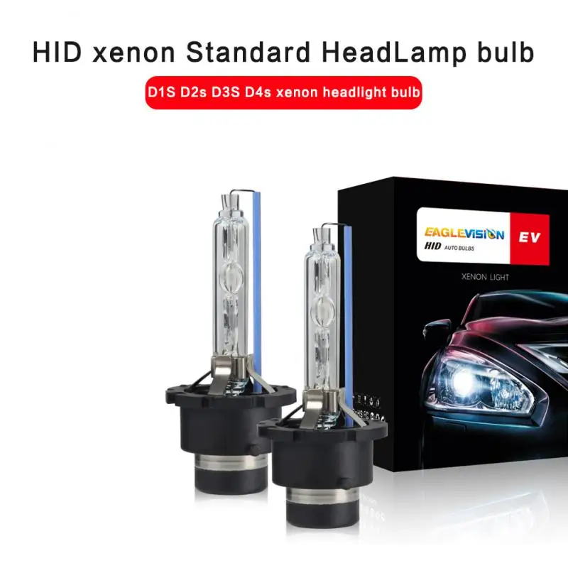 

2PCS D1S D2s D3S D4s Xenon Headlight Bulb 4300k 6000k 8000k Bulb Headlight White Light Auto HID Xenon Standard HeadLamp Bulb