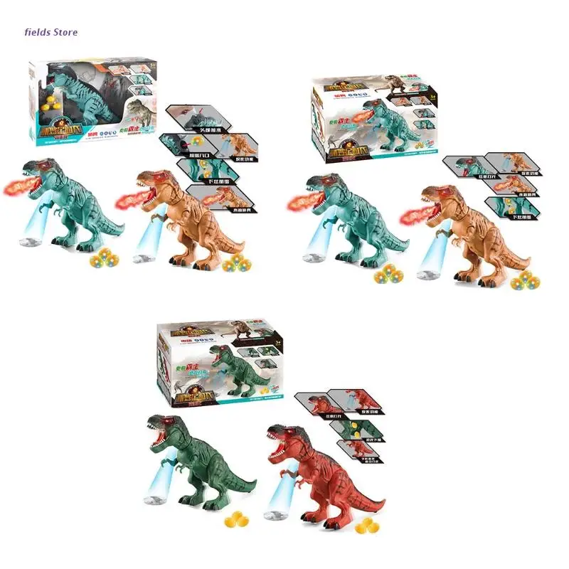 

Electronic Toy Dinosaur w/ Simulation Roar 3 Eggs Kindergarten Funny Xmas Gift