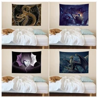 dragon chart tapestry japanese wall tapestry anime ins home decor