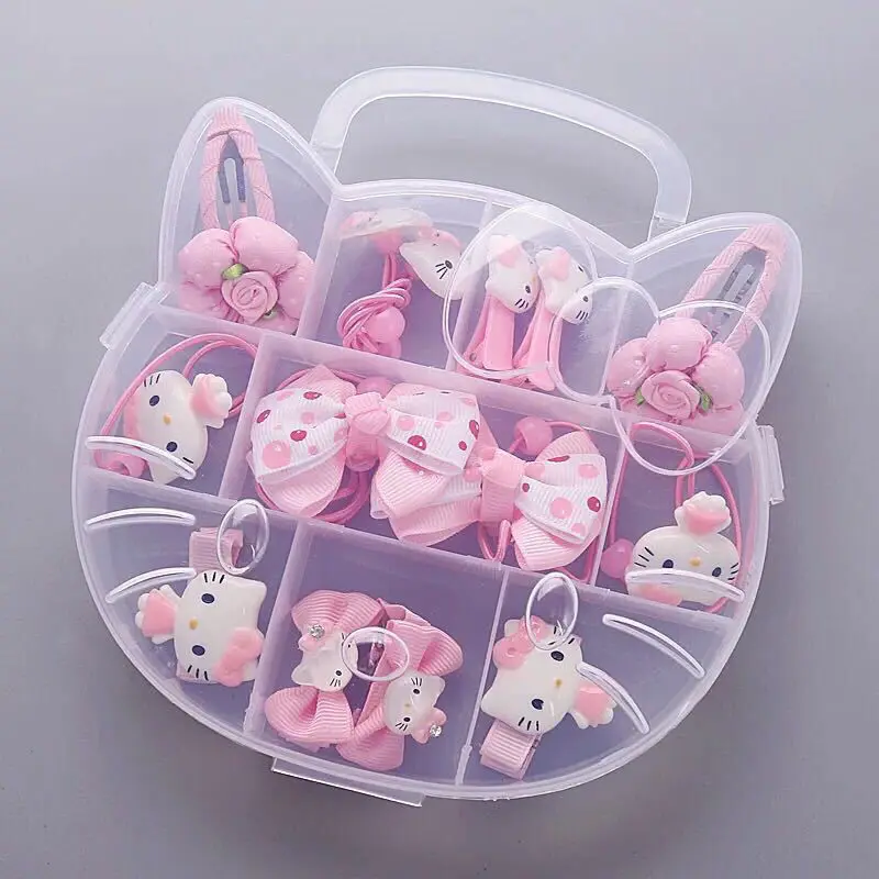 

HelloKittys Accessories Kawaii Sanrio BB Clip Bangs Clip Rubber Band Hair Clip Gift Box Student Prize Kids Gift