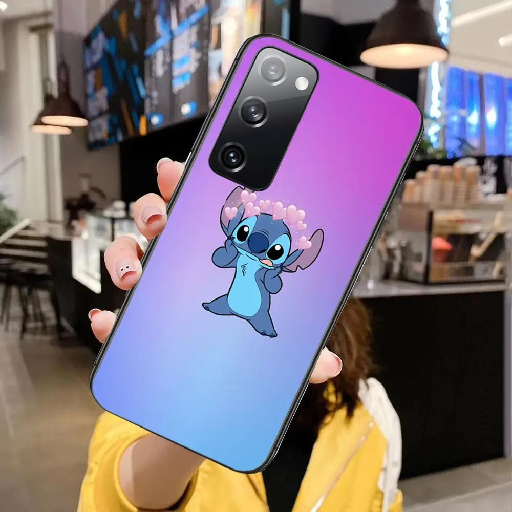 Stich мультяшный чехол для телефона Samsung Galaxy S30 s21 fe s20 s7 s5 s8 Plus s9 s10 s10e Ultra Note 10 lite черный