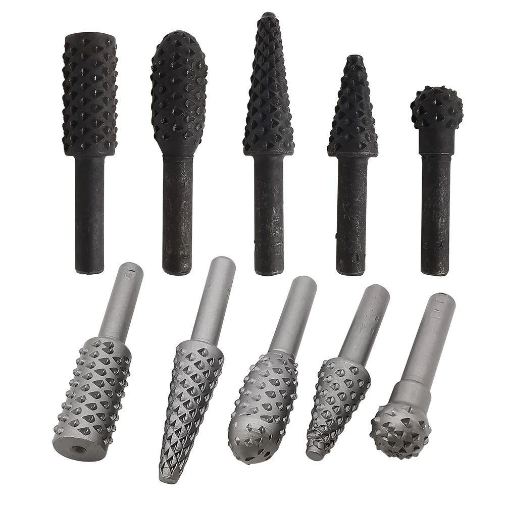 

5 шт. многофункциональные роторные напильники 1/4 дюйма 6 мм Круглый хвостовик роторные напильники деревообрабатывающий Резак сверла резьба ...