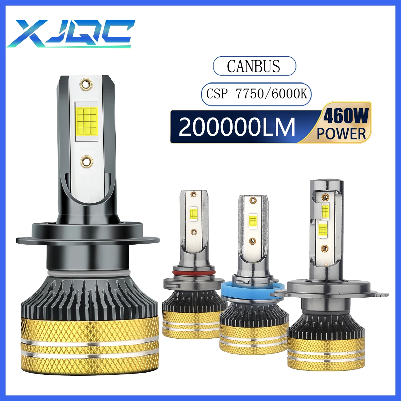 

XJQC 200000LM 460W H4 H7 9005 9006 9012 LED Canbus Bulbs H1 H8 H9 H11 Ultra Bright High Concentrat Car Headlights Auto Parts