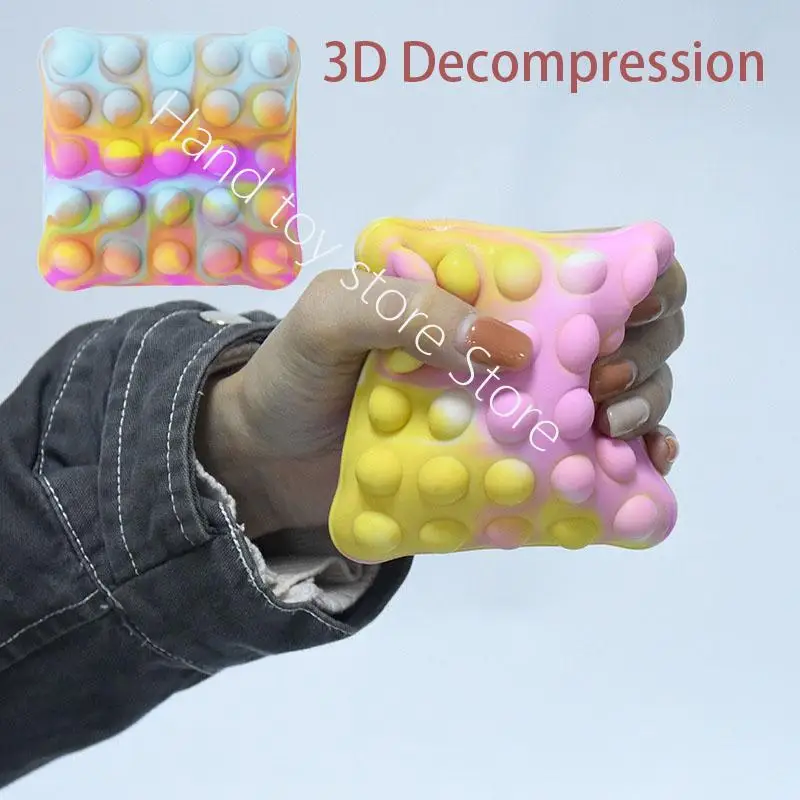 

New 3D Antistress Ball Pop Fidget Toys Grip Ball Silicone Push Pop Bubble Balls Decompression Vent Toys for Kids Adults Gifts