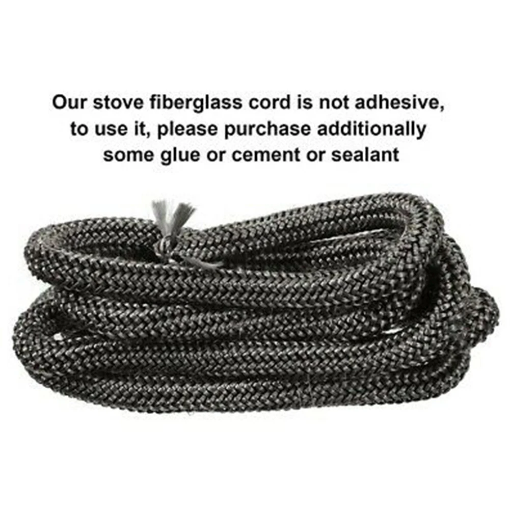 

Hot Sale New Arrive Rope Seal Fiberglass Stoves Rope 10mm 25m Black Cord Fiberglass Fireplace Stove Door Gasket