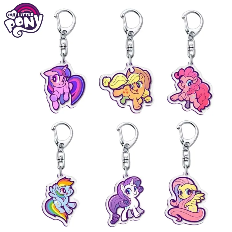 

Anime My Little Pony Cartoon Creative Niche Keychain Ziyue Boys and Girls Schoolbag Pendant Surprise Gift Children's Toys