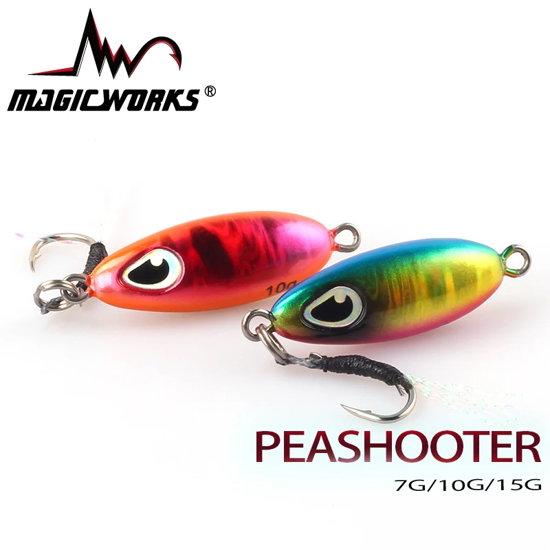 

MAGIC WORKS New Metal Jig Fishing Lures 7g 10g 15g Artificial Cast Bait Sea Fishing Gear Slow Jump Hard Bait Fishing Tackle