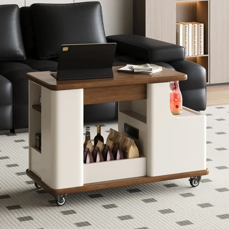 Передвижной чайный столик в минималистском стиле можно поднять диван приставной