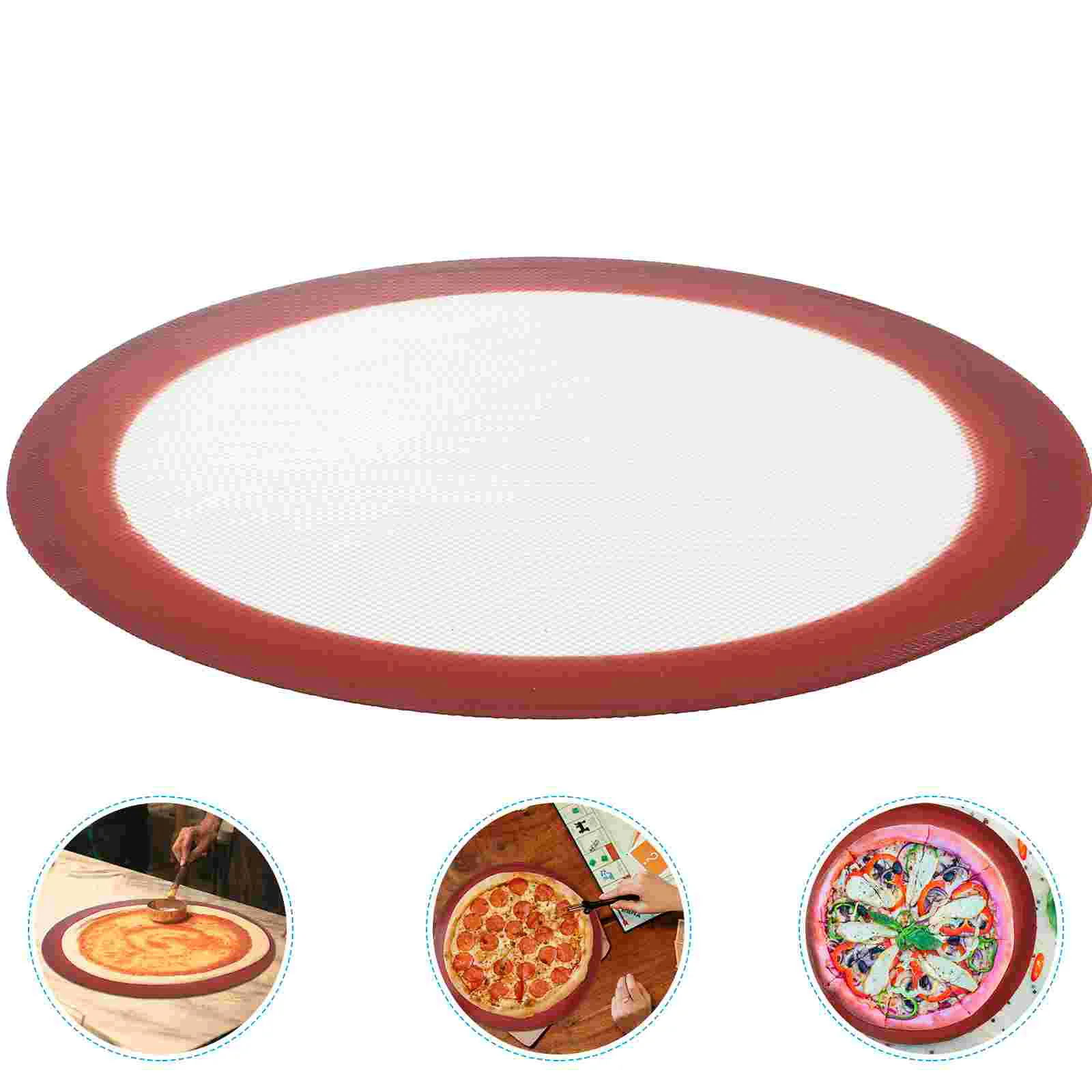 

Mat Baking Silicone Liner Pan Pastry Rolling Sheet Mats Cake Round Stick Non Oven Dough Liners Bread Air Fryer Pizza Reusable