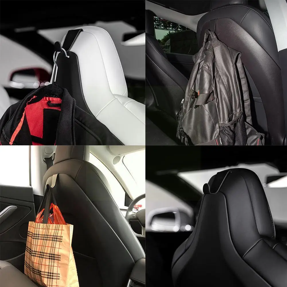 

for Tesla Model 3 Y X S 2021 Car Seat Headrest Hook Hanger Hoder Bag Purse Mount Storage for Tesla Model Y 3 Accessories C0O6