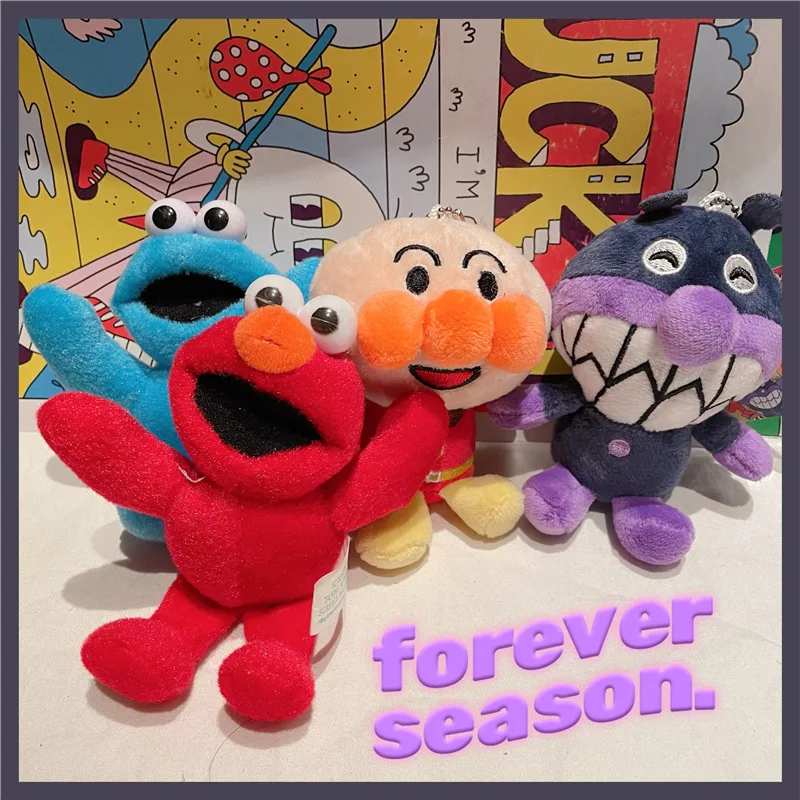 

Cartoon Anpanman Baikinman Anime Soft Plush Doll bag Pendant Collectible Gift