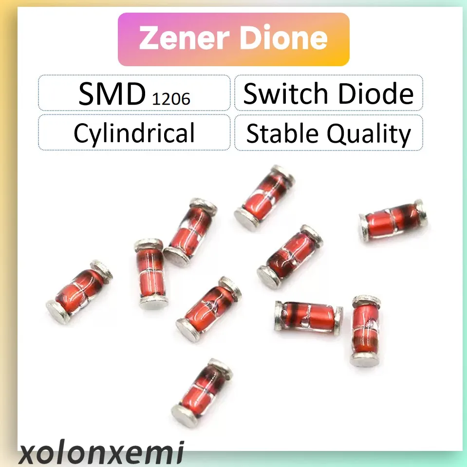 Диод Зенера LL34 1206 цилиндрический 4,3 в 5,1 В 5,6 В 6,2 в 12 В 15 в 16 В 0,5 Вт ZMM4V3 ZMM5V1 ZMM5V6 ZMM6V2 ZMM12V ZMM15V ZMM16V