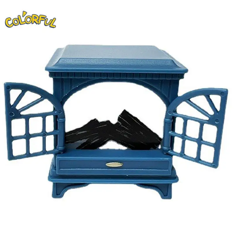 

1:12 Dollhouse Miniature Fireplace Glowing Stove Model House Furniture Kitchen Living Scene Decor Toy miniature things