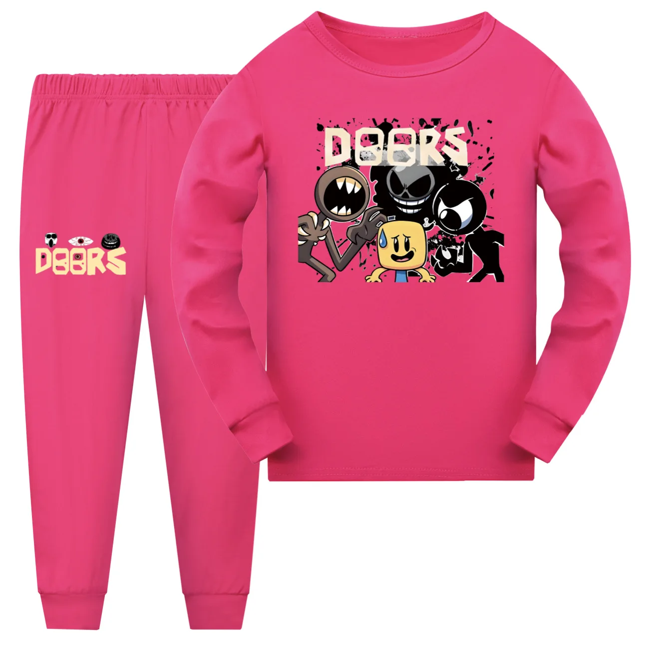 Детская одежда с игровыми дверцами футболка брюки 2 шт. модные удобные пижамы для