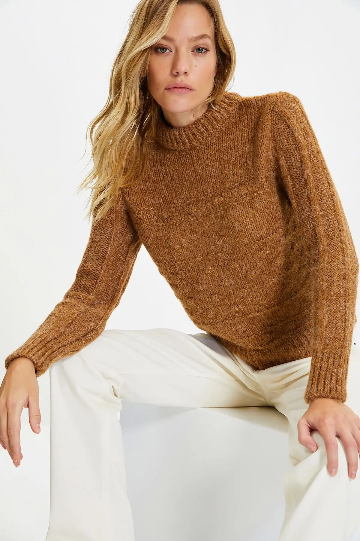 Trendyol Bike Collar Knitwear Sweater TWOAW22KZ0953