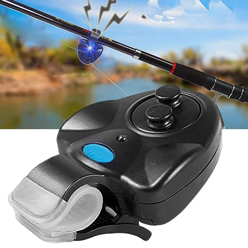 

Fishing Fish Bite Alarm Electronic Buzzer on Fishing Rod with Loud Siren Daytime Night Indicator With Battery