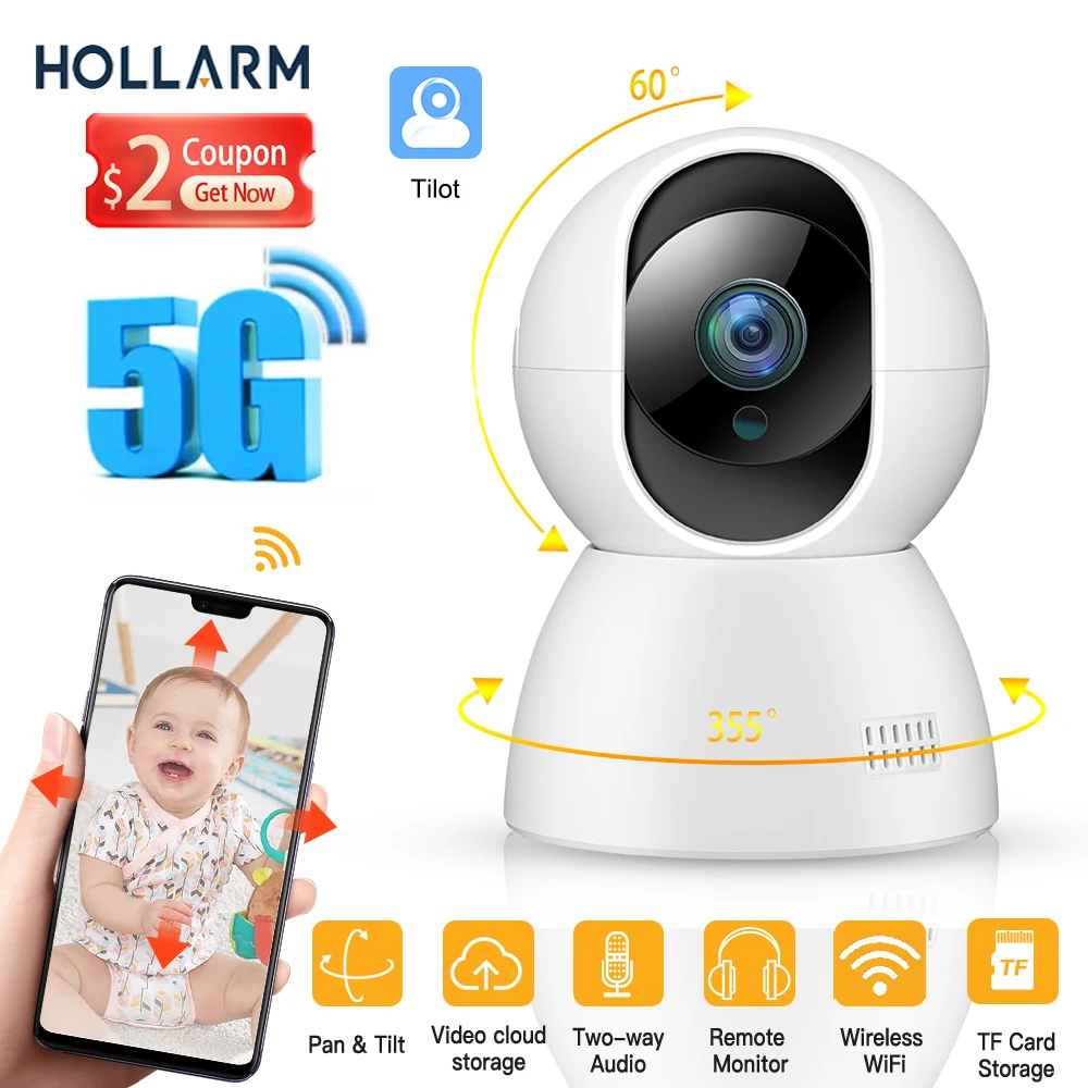 

IP-камера Hollarm, 1080P, Wi-Fi, 2 МП, с автослежением