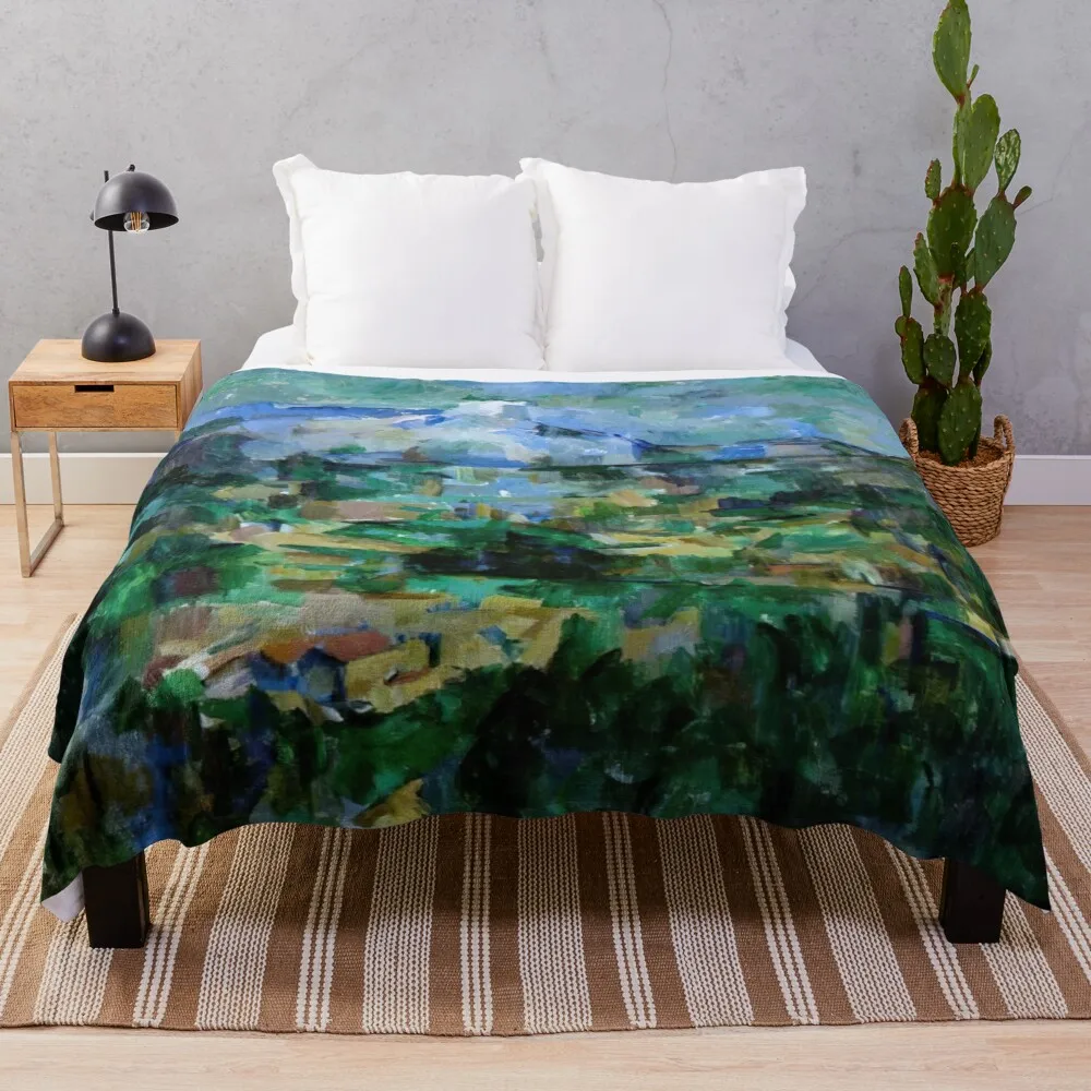 PAUL gcuZANNE - Montagne Sainte-Victoir from Lauves Декоративное одеяло среда Гигантские одеяла для