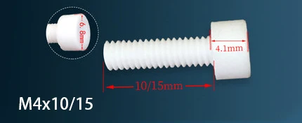 

M3/M4 * 8/10/15/20/25/30/40/50 мм циркониевый керамический круглый полурезьбовой болт с шестигранной головкой внутренний шестигранный винт с крышкой