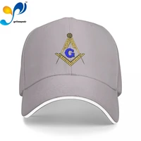 unisex cotton cap for women men masonic square fashion baseball cap adjustable outdoor streetwear hat