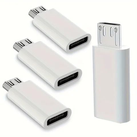 4 шт. адаптер USB C к Micro USB, гнездовые преобразователи типа C, зарядка и синхронизация данных для Galaxy S7 и других устройств с микропортовым устройством