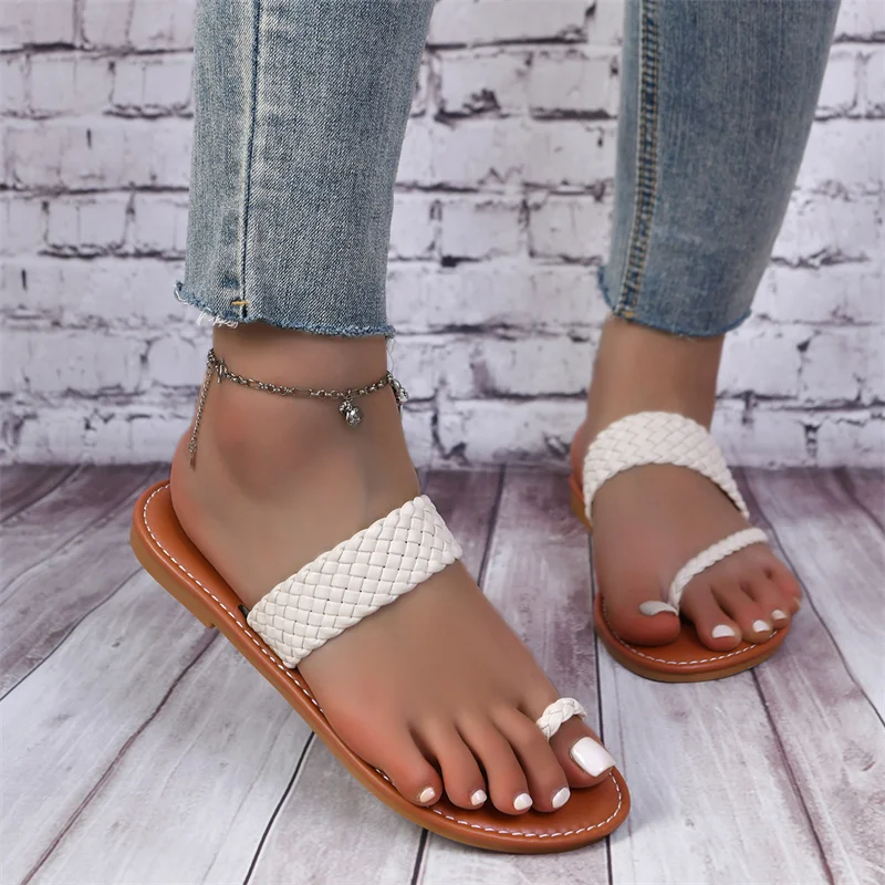 Women Sandals 2023 Summer Sandals Casual Flat Shoes Female Bowknot Casual Summer Shoes for Women Flip Flop Flats Chaussure Femme