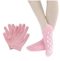 1 set reusable spa gel silicone socks gloves moisturizing whitening exfoliating beauty hand pedicure foot care