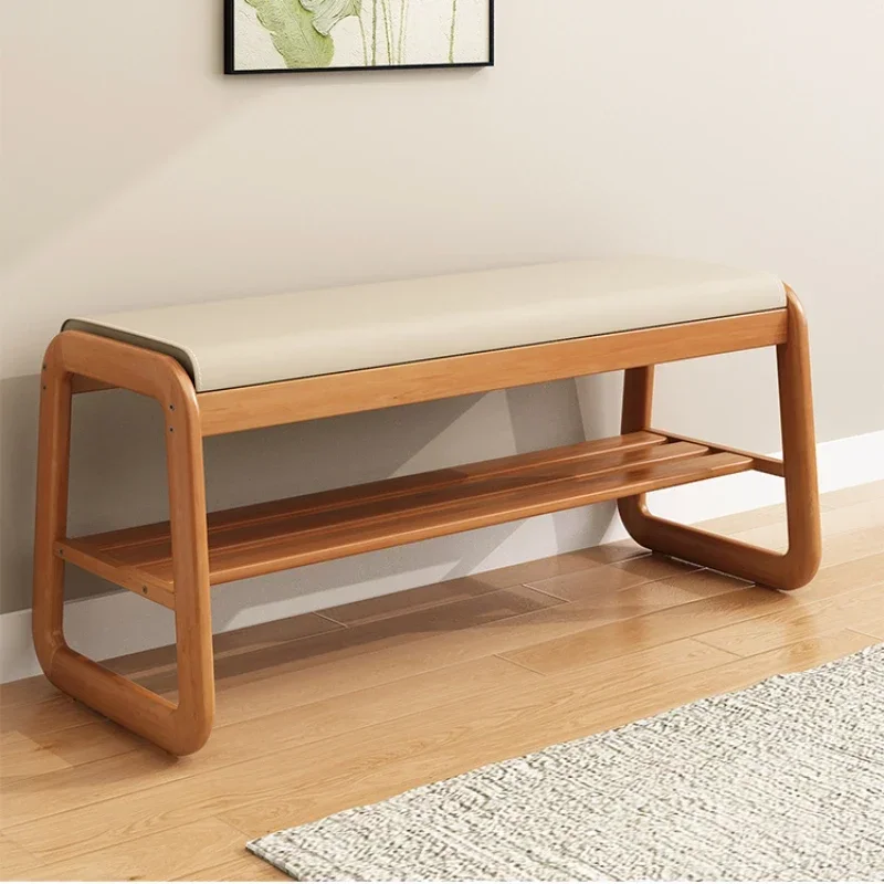 Мягкий шкаф для обуви из массива дерева встроенный стул переодевания в гостиную