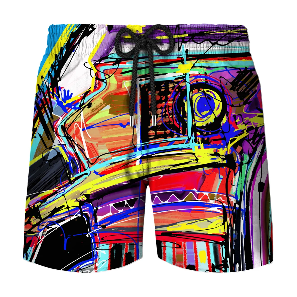 Фото 2022 moda 3d принты leopardo calциями для душа, летняя пляжная одежда, solto calплавающий купальник для мужчин, отдыха в стиле хип-хоп №5