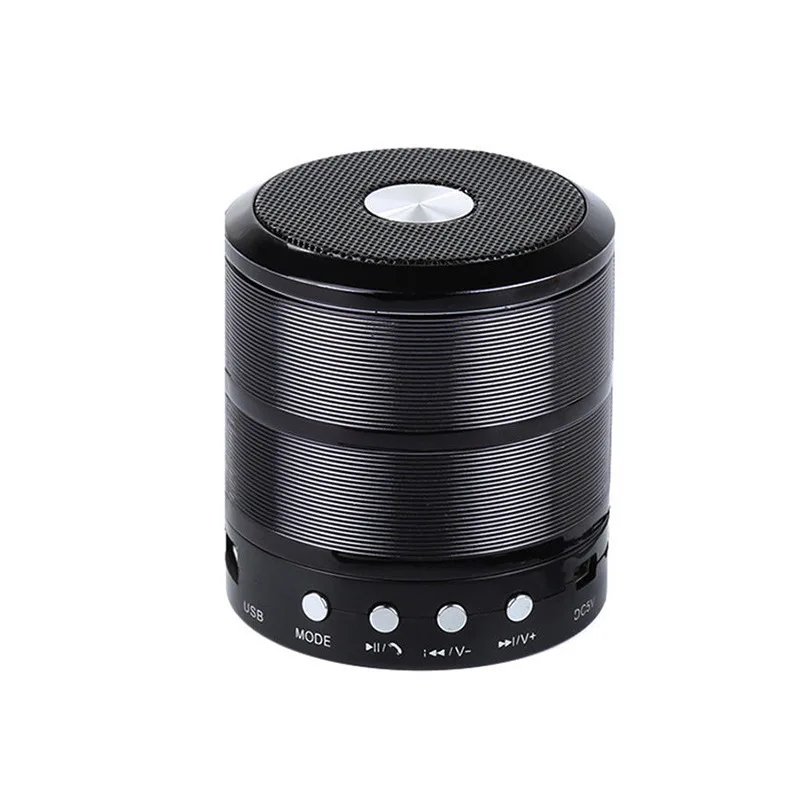 

WS887 Mini Wireless Bluetooth Metal Small Steel Gun Portable TF Card Support Smart Bass Speaker With Treble