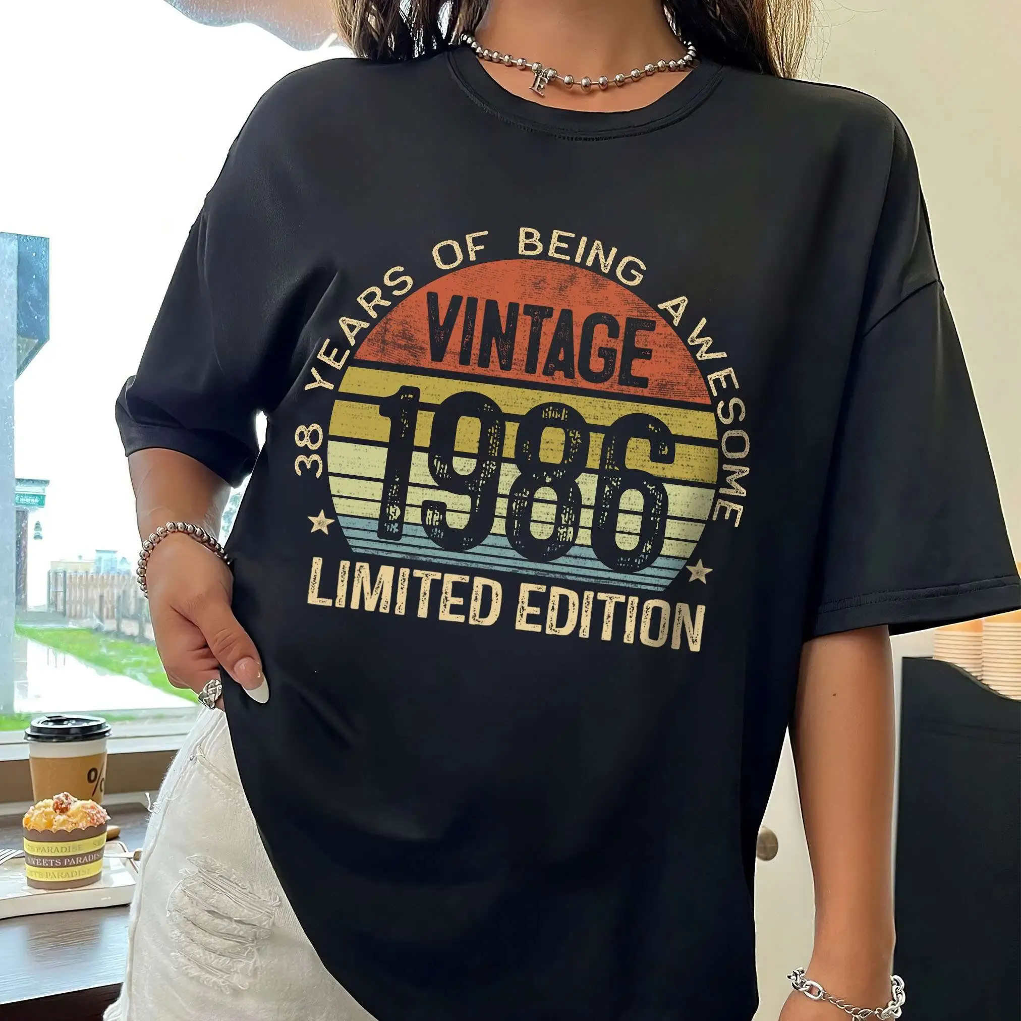 Винтажная Мужская футболка коллекции 1986 года Ограниченная серия 38 лет