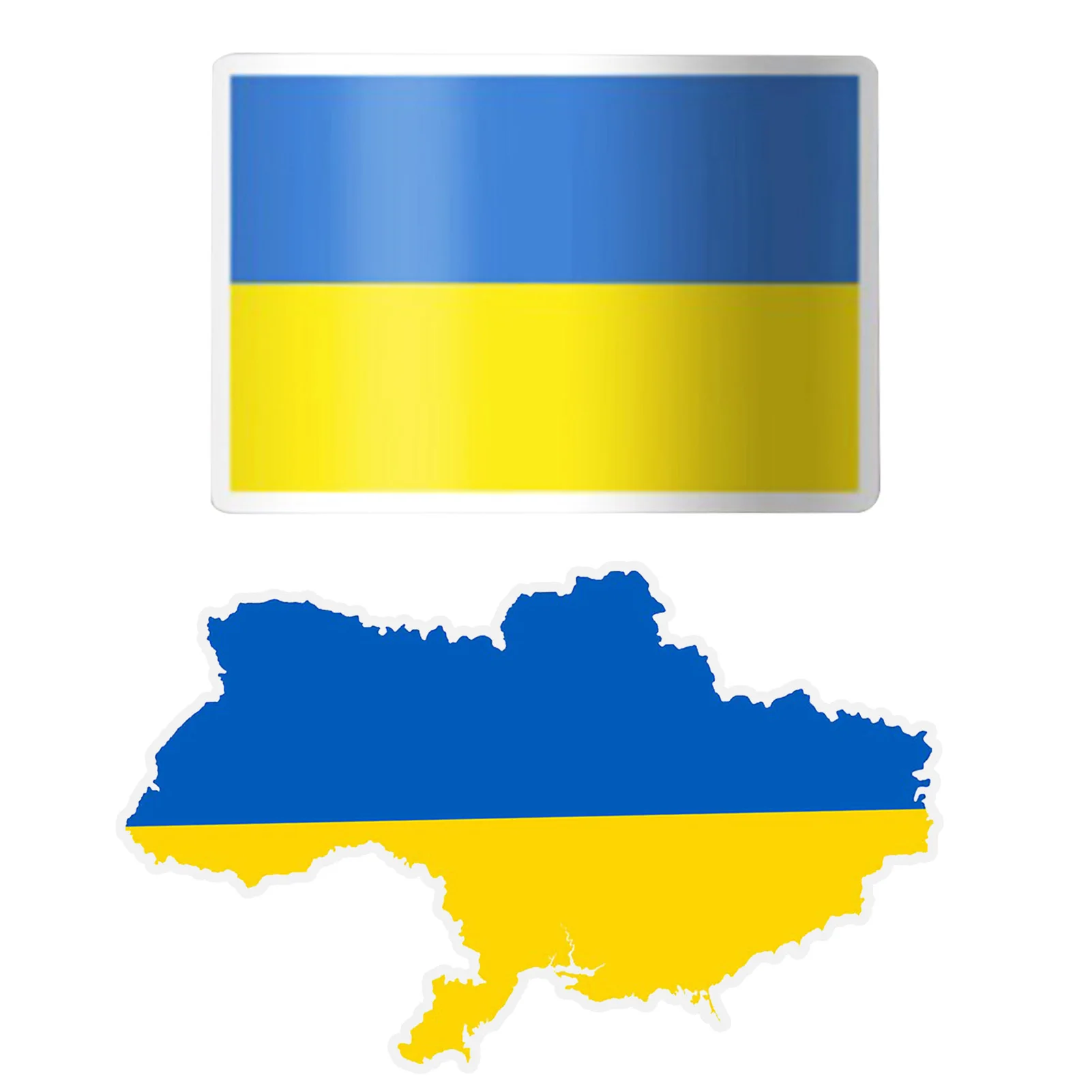

10/50Pcs 3x2inch Ukrainian Flag Ukraine Flag Paper Sticker For Car Laptop Trolley Luggage Cup Bottle Home Car Decoration