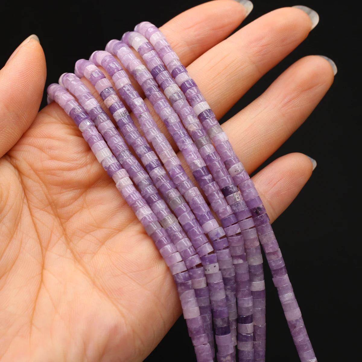 

100% Natural Stone Amethysts Beads Loose Spacer Cube Crystal Bead for Jewelry Making Diy Women Bracelet Necklace Accessories