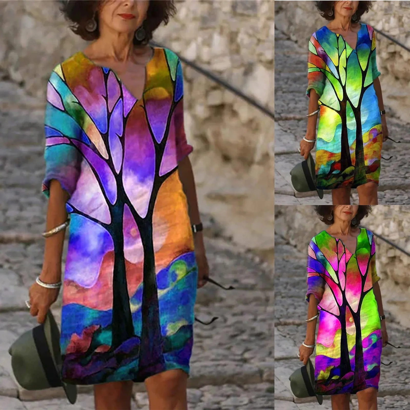 

Женское Платье До Колена, винтажное свободное платье знакомства, Деловые женские платья