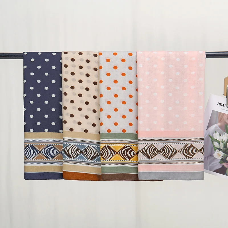 Новый Хлопковый Хиджаб С Цветочным Принтом Длинный Шелковый Вискозный Шарф