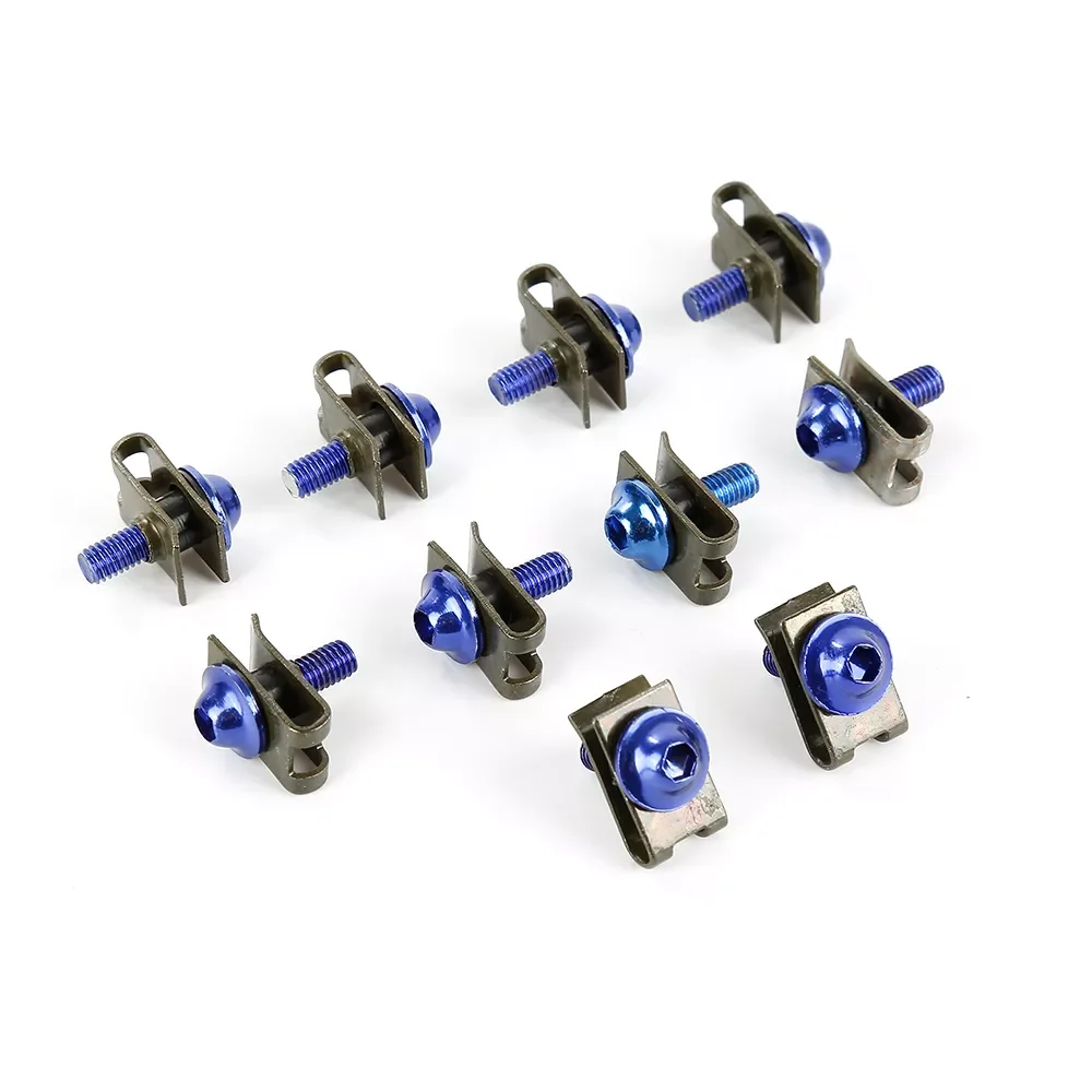 

10pcs M5 Aluminium 5mm Fairing Bolts Fastener Clips Screw Metal Nuts and Bolts Parts Auto Motorcycle Scooter Car Accessories
