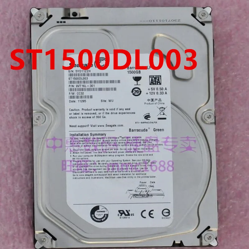 

Original 90% New Hard Disk For SEAGATE 1.5TB SATA 3.5" 7200RPM 64MB Desktop HDD For ST1500DL003