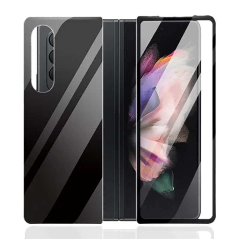 

front+back 3d curved for samsung galaxy z fold 3 5g 9h full screen cover protector film guard on for samsung galaxy z fold 3 5g