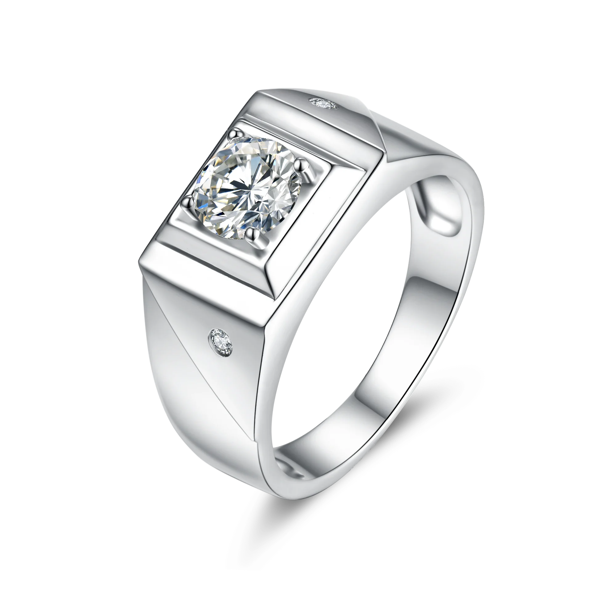 

Мужское кольцо Карат мусанит из 18-каратного золота 100% пробы, модное обручальное кольцо для создания атмосферы