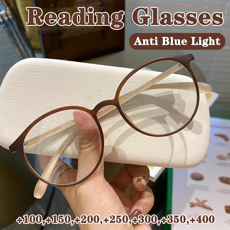

+100 To +400 Reading Glasses Anti Blue Light Reading Glasses for Women Fashion Eyewear Anti Fatigue Grade Presbyopia Eyewear