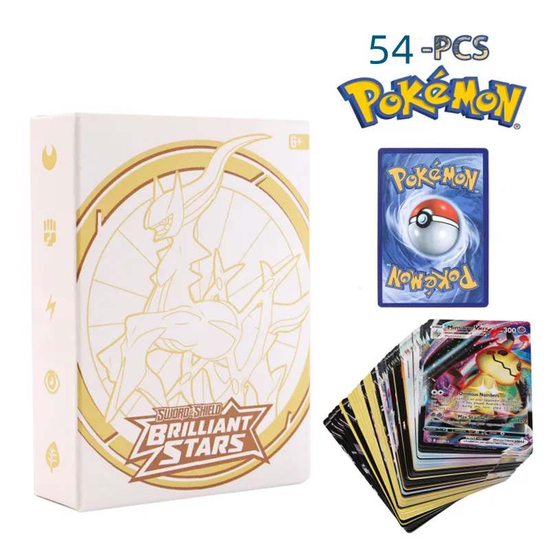 

New 54 Pokemon Anime Characters Pikachu Charizard Kids Game Collectible Card Album Booster Gifts for Kids Pokemon Cards