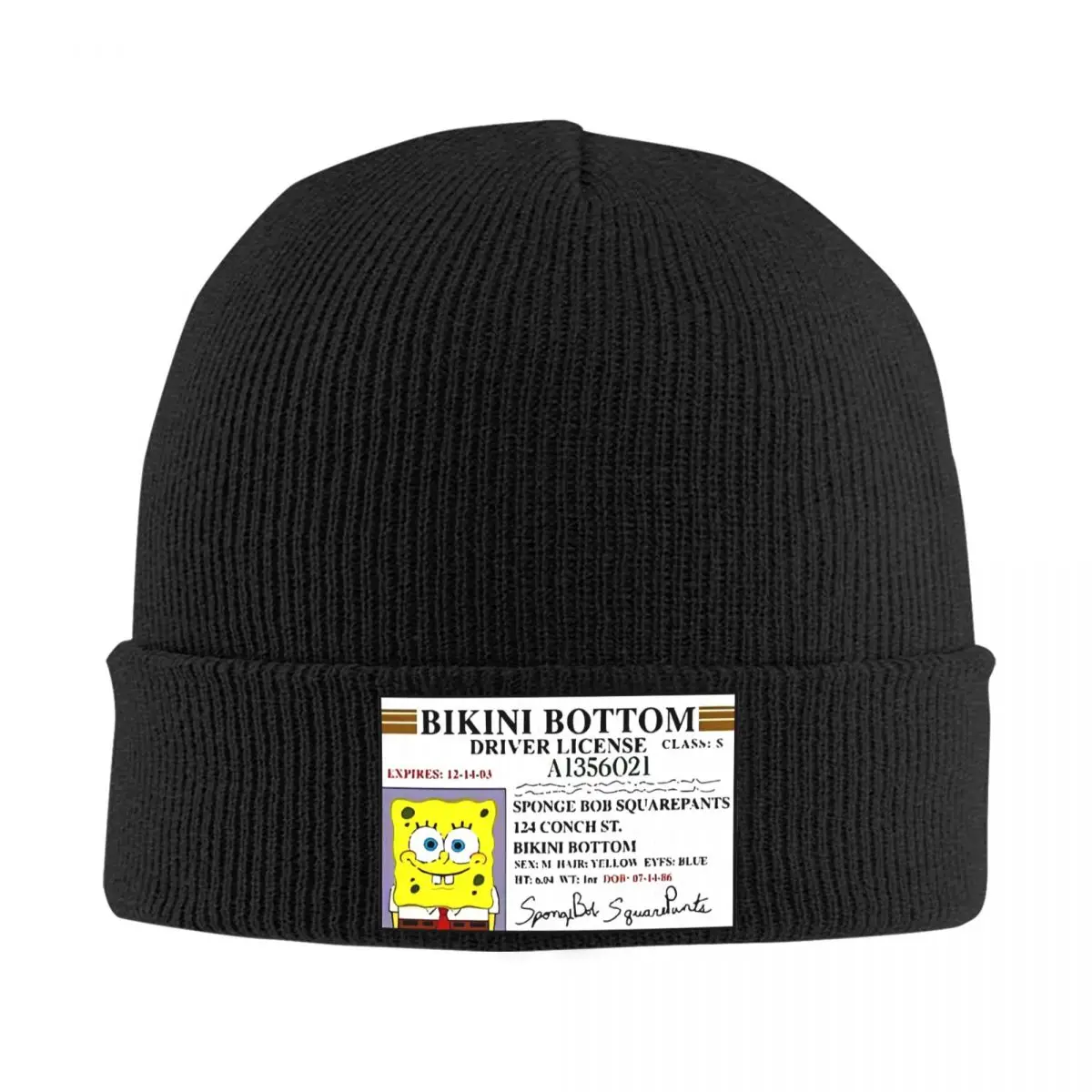 Губка Боб License вязаная шапка модные шапки для мужчин и женщин Kpop шапки-бини